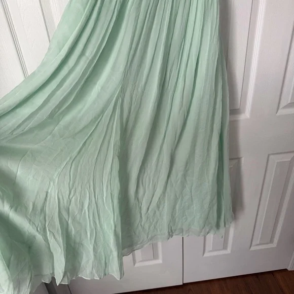 Helsa The Siren Dress in Silk Chiffon in Mint & Black Size XS NEW! With tags! - Picture 7 of 12